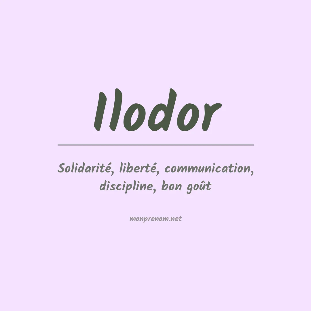 Signification du prénom Ilodor