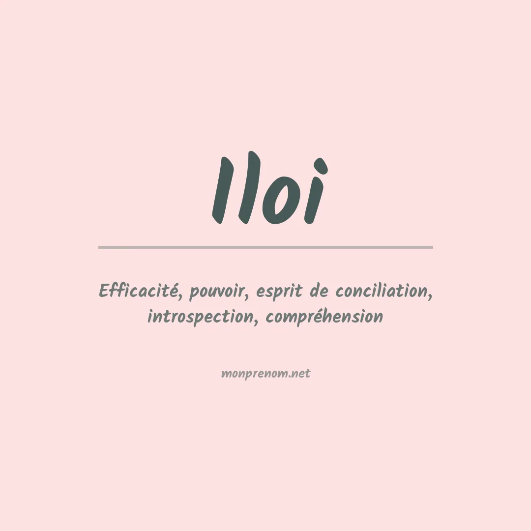 Prénom Iloi