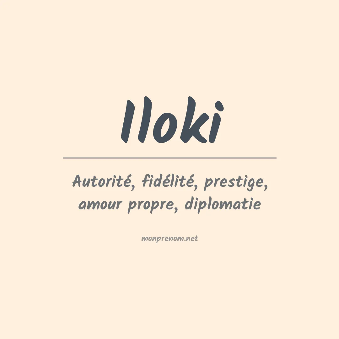 Signification du prénom Iloki