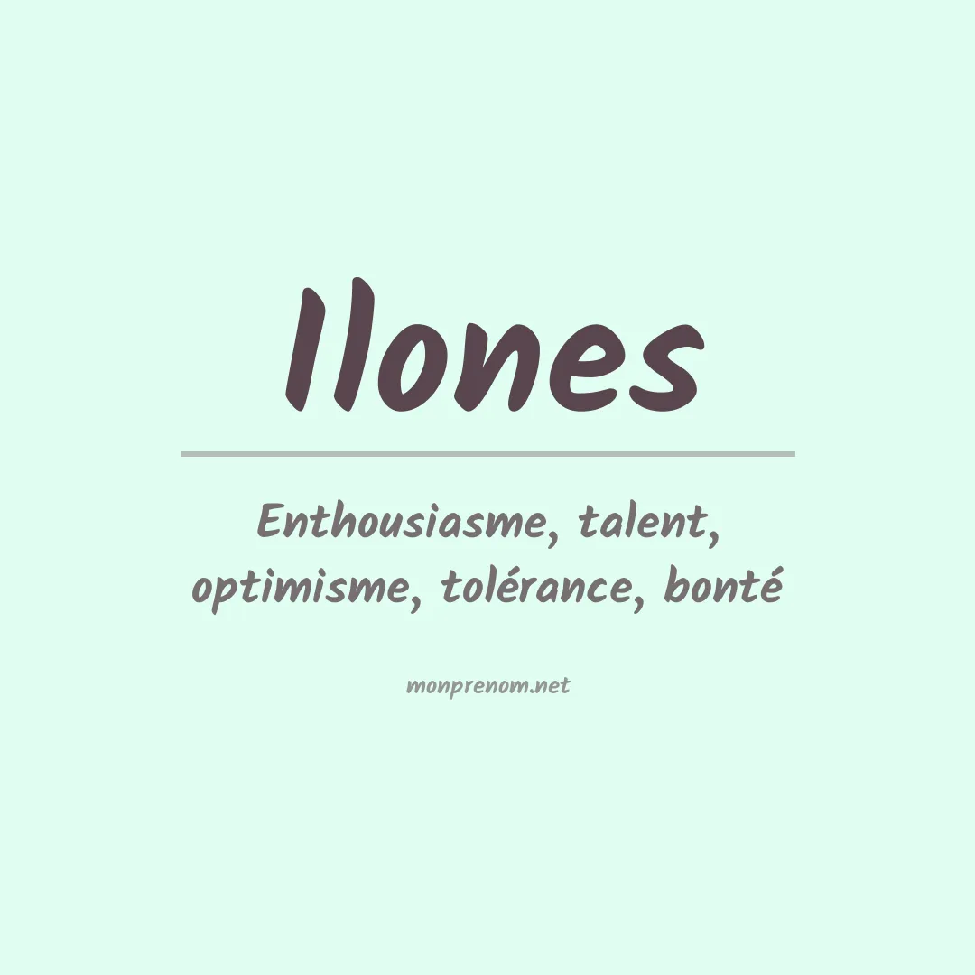 Prénom Ilones
