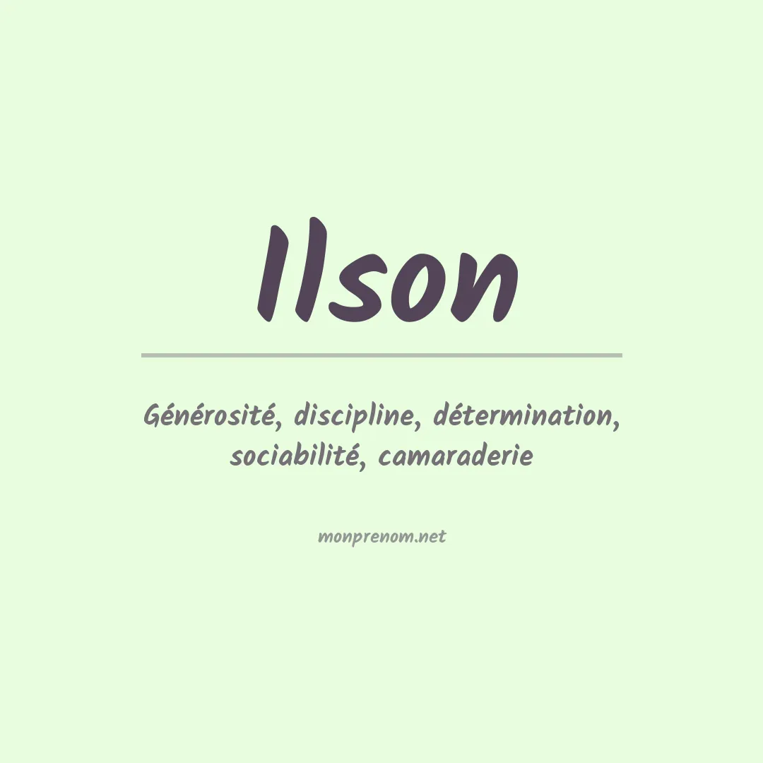 Prénom Ilson