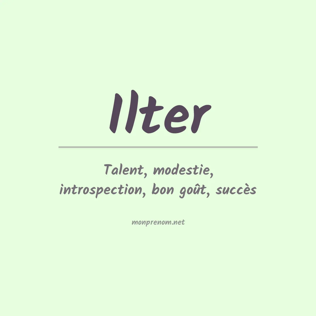 Prénom Ilter