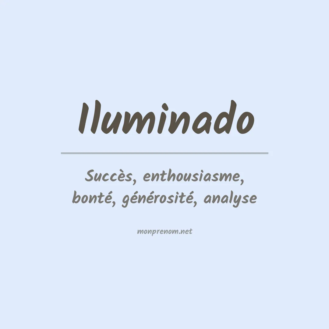 Signification du prénom Iluminado