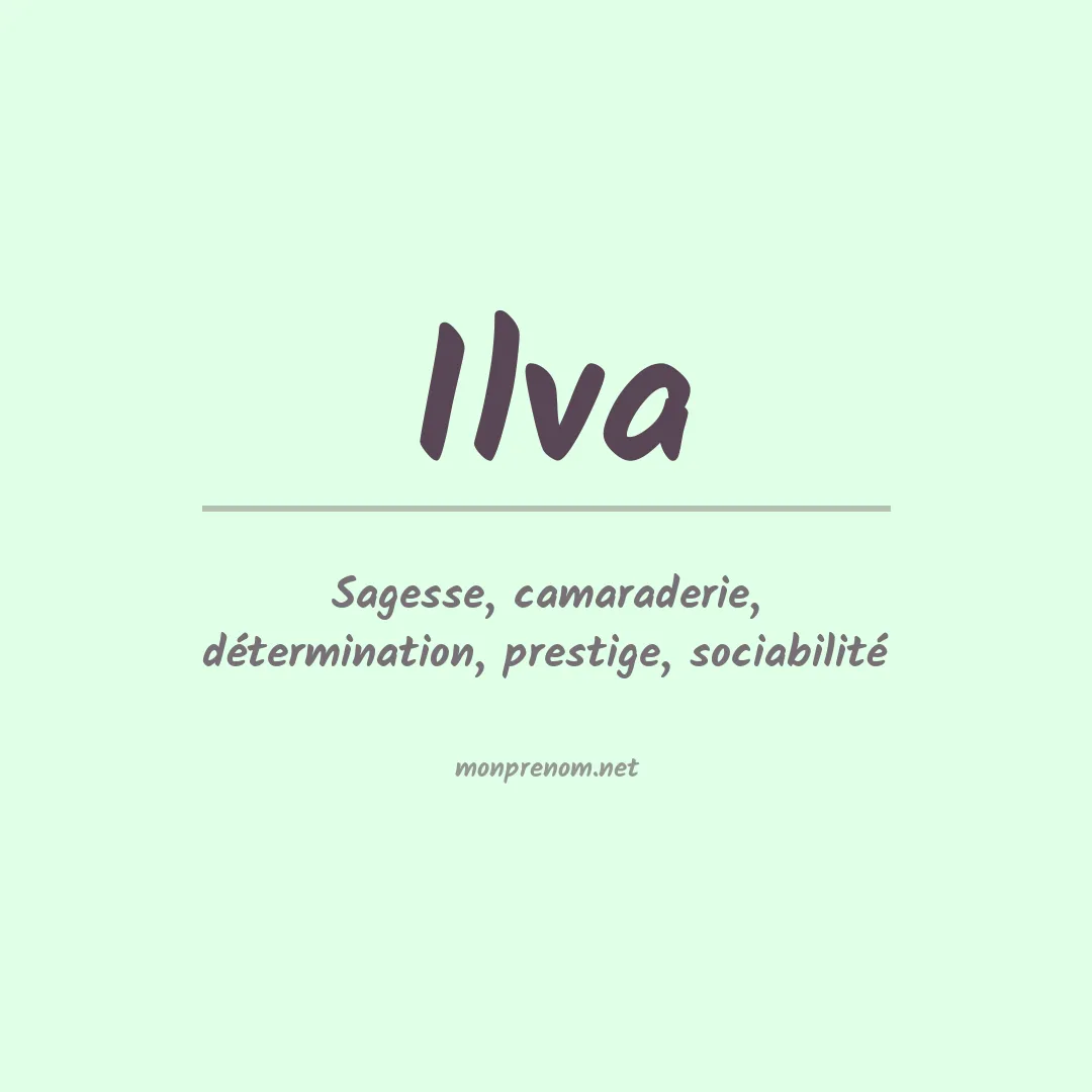 Prénom Ilva