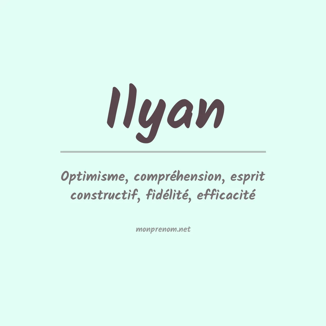 Prénom Ilyan