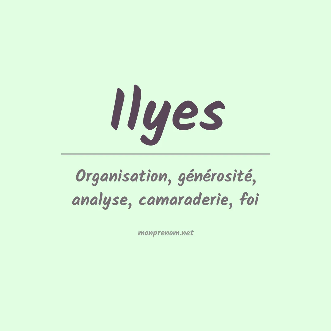 Prénom Ilyes
