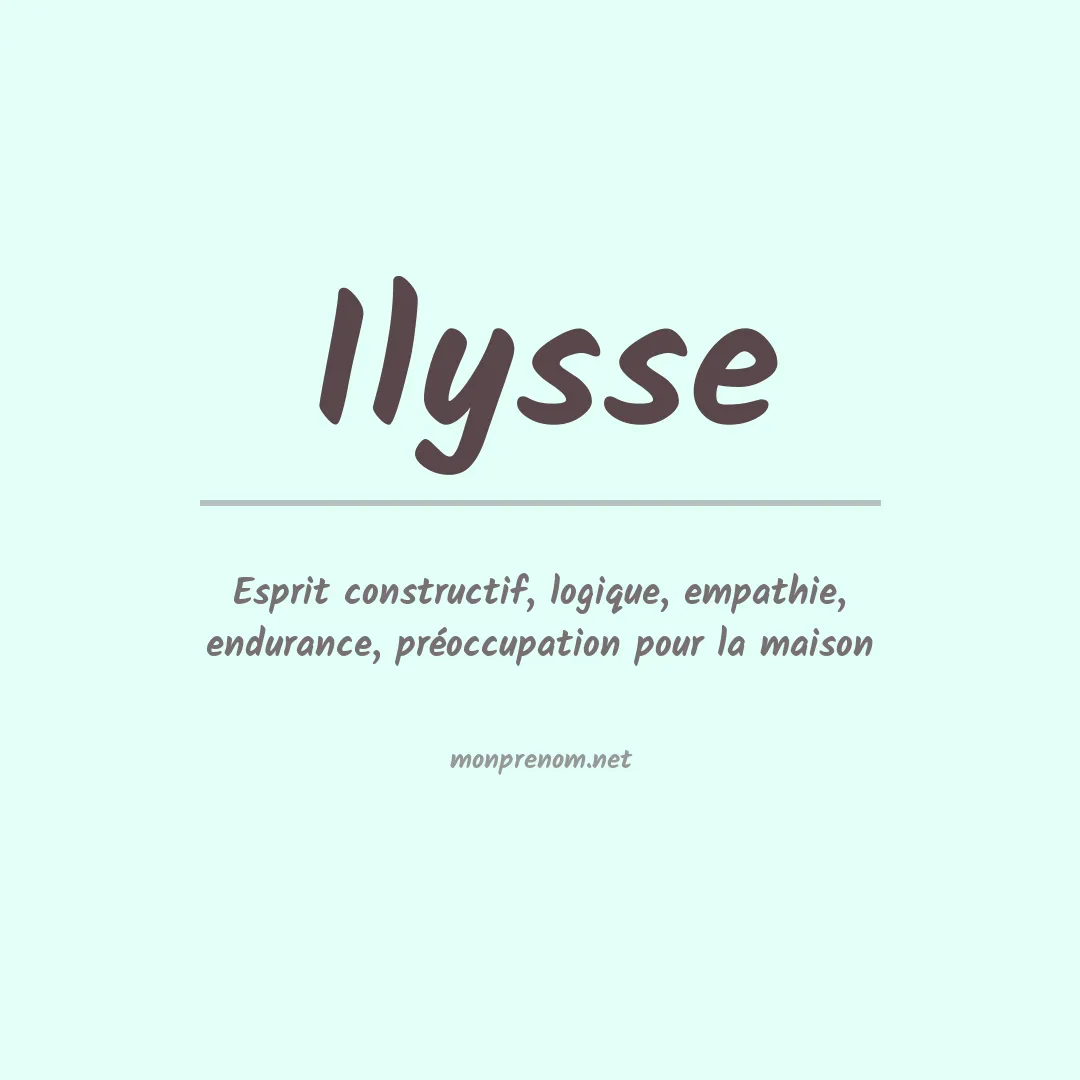 Prénom Ilysse