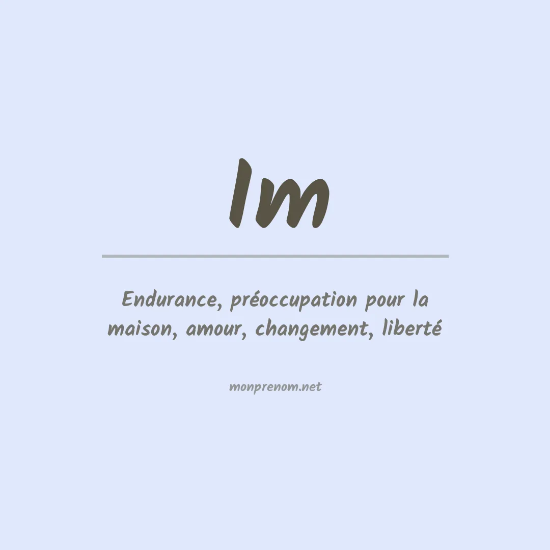 Prénom Im