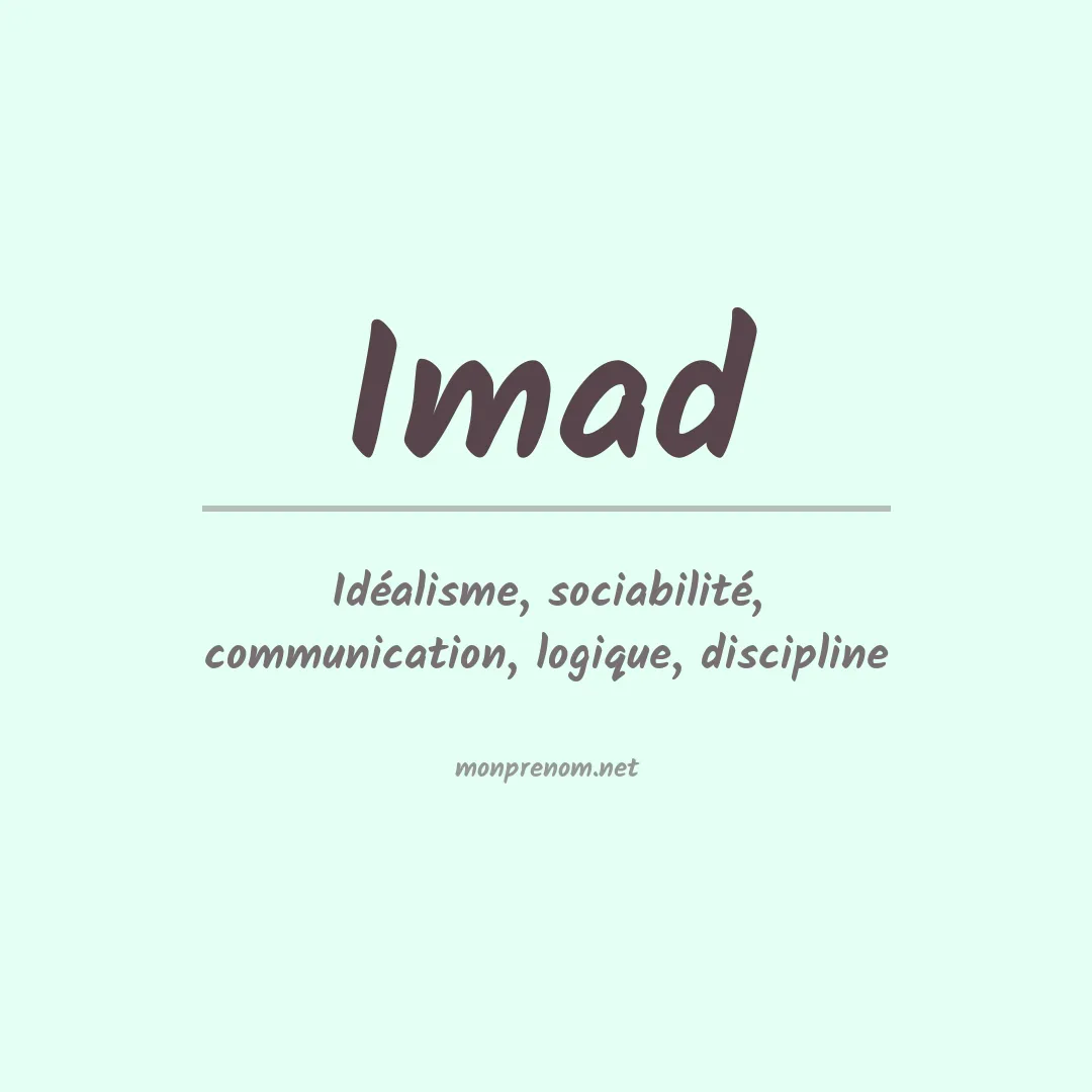 Prénom Imad