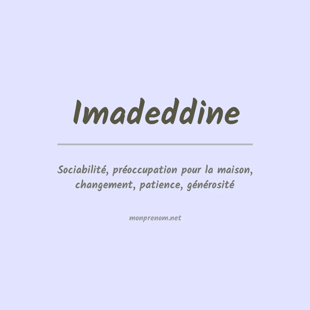 Prénom Imadeddine