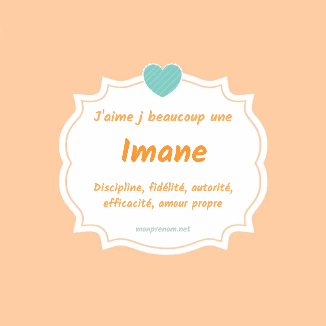 J'aime beaucoup Imane