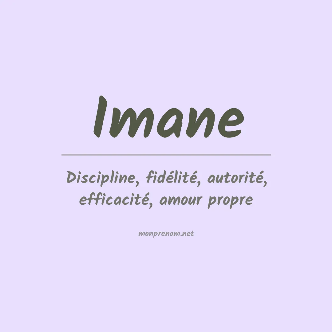 Signification du prénom Imane
