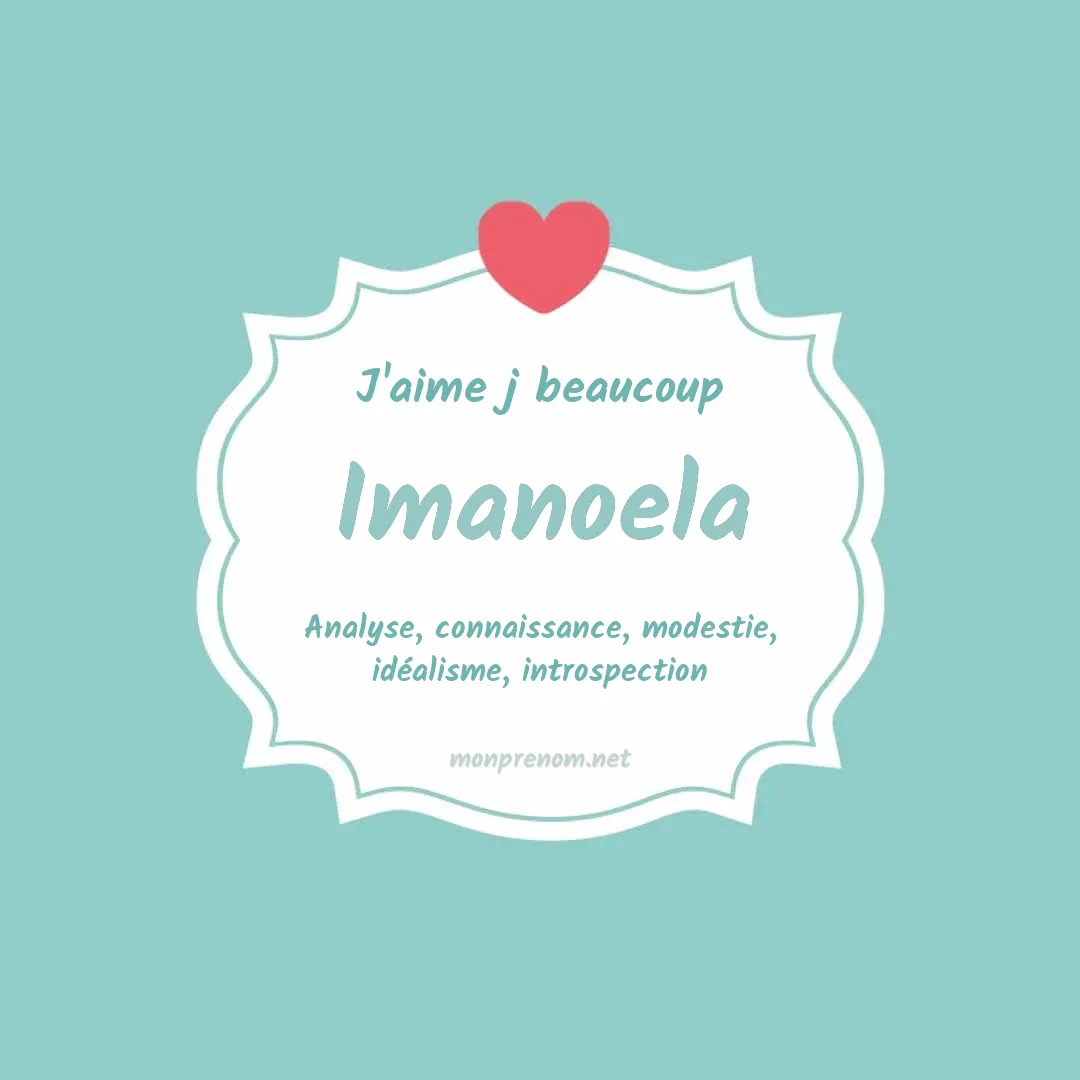 J'aime beaucoup Imanoela