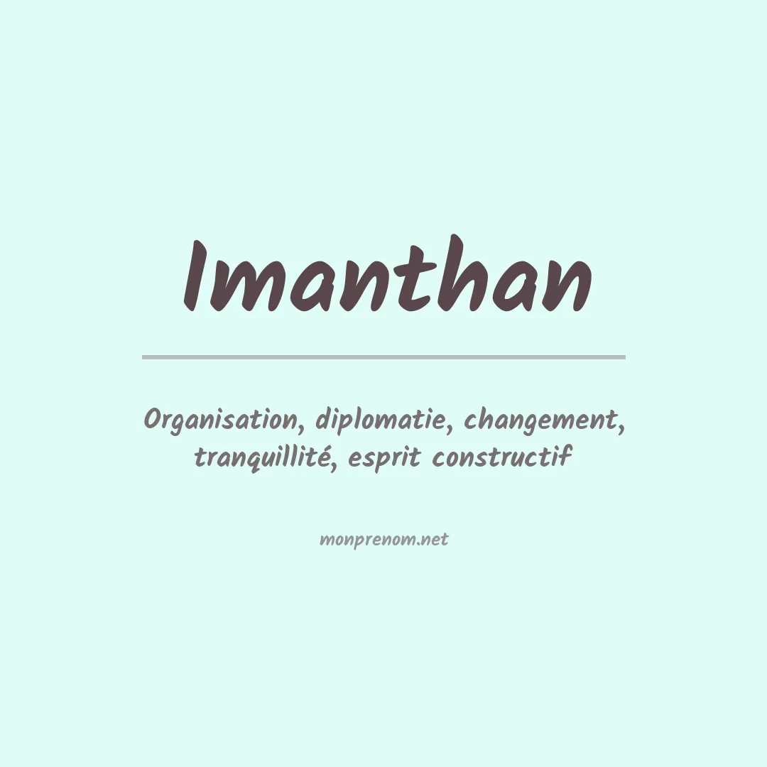 Signification du prénom Imanthan