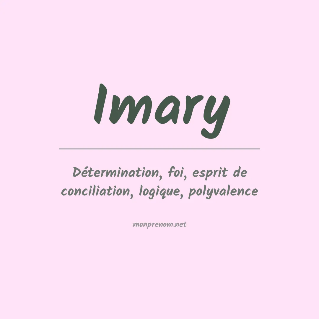 Signification du prénom Imary