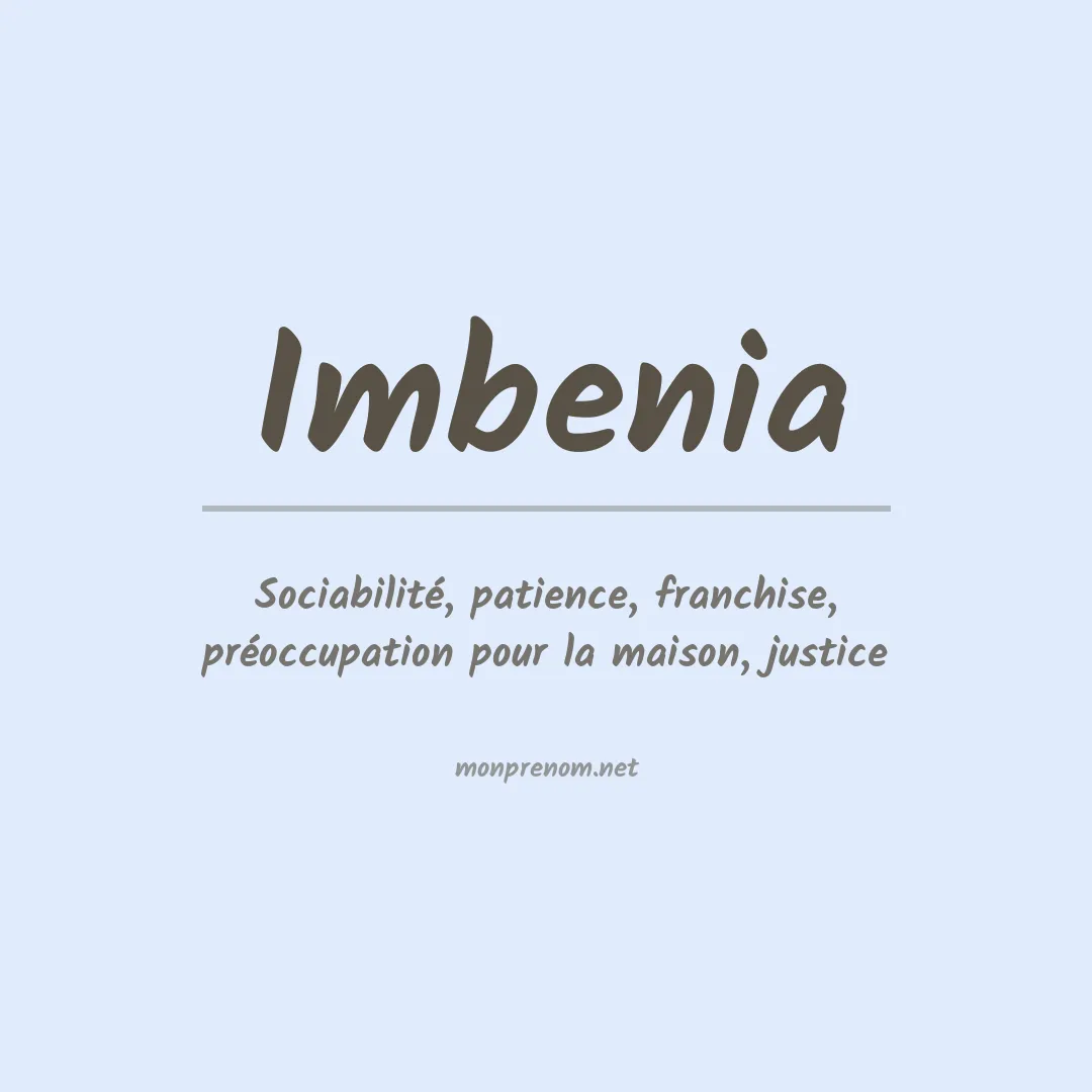 Prénom Imbenia