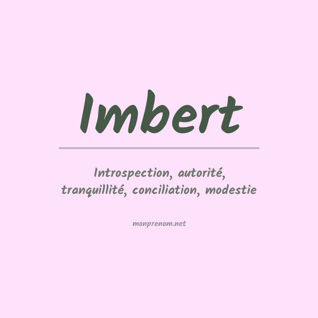 Prénom Imbert