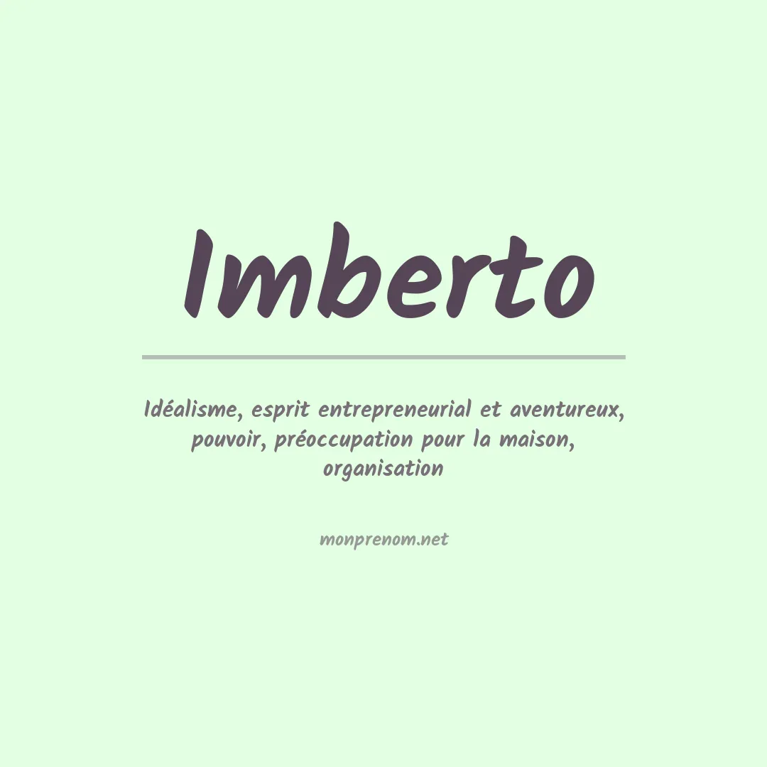 Prénom Imberto