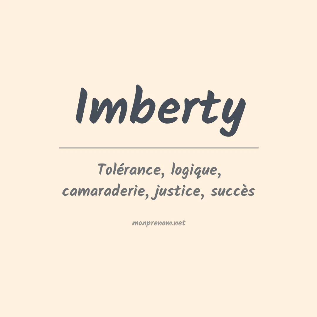 Signification du prénom Imberty