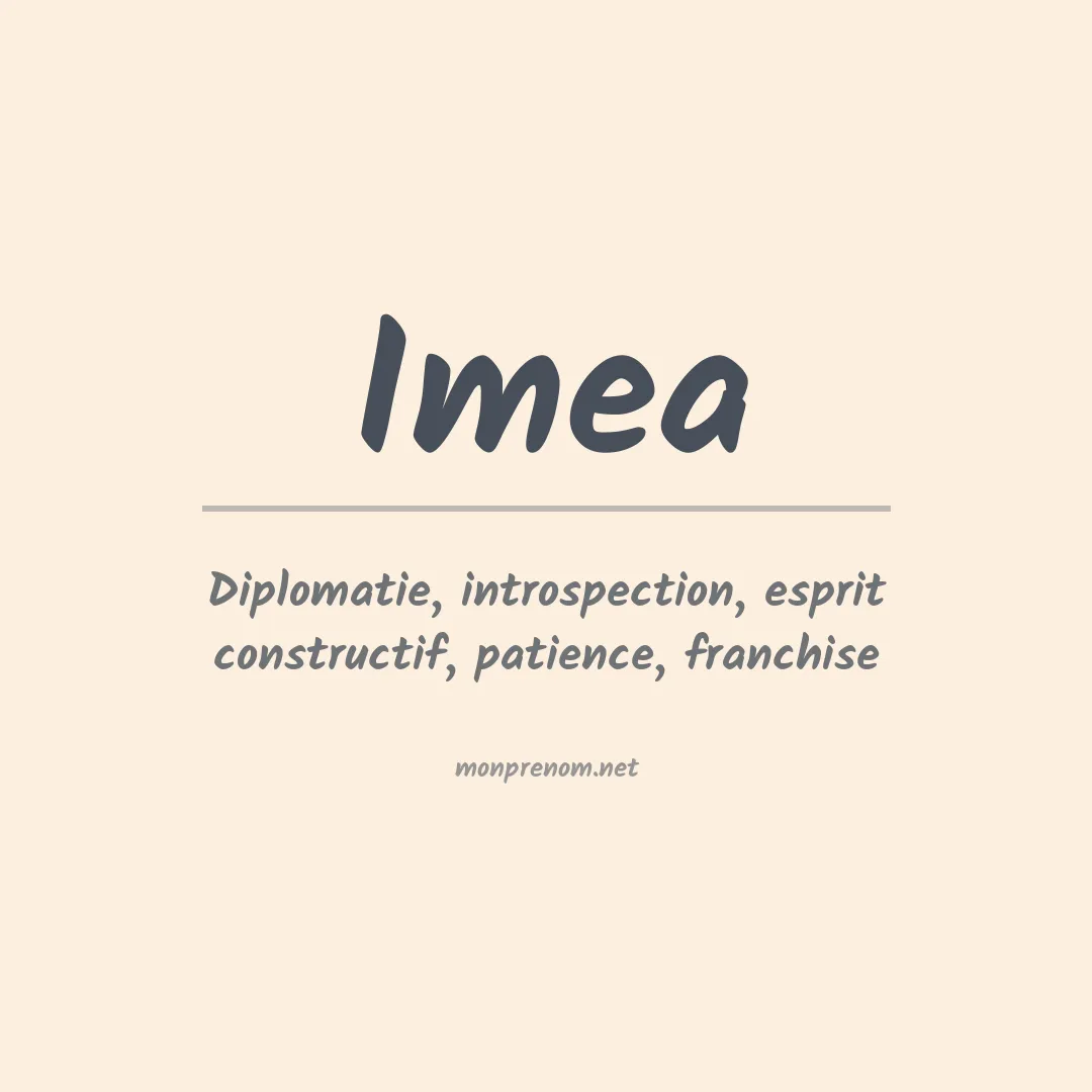 Signification du prénom Imea