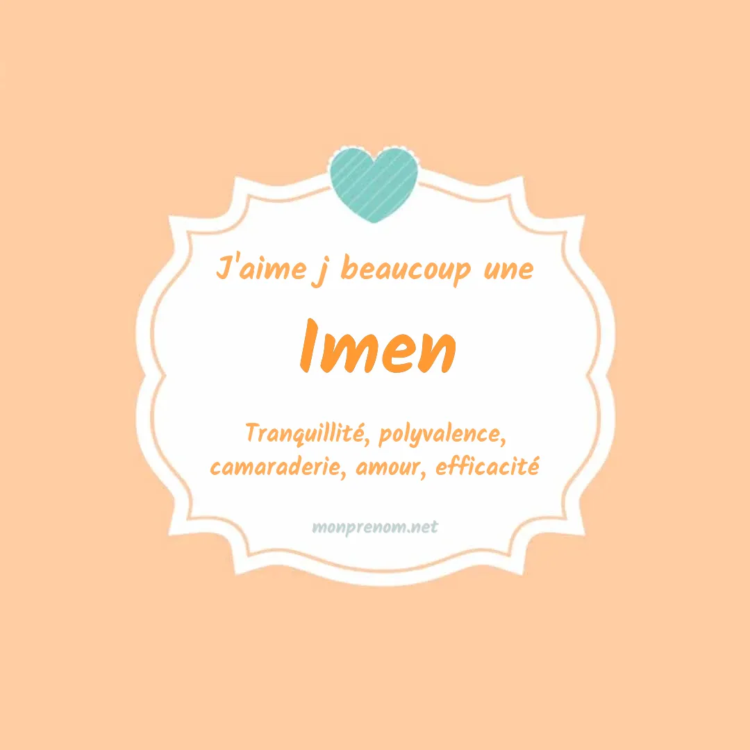 J'aime beaucoup Imen