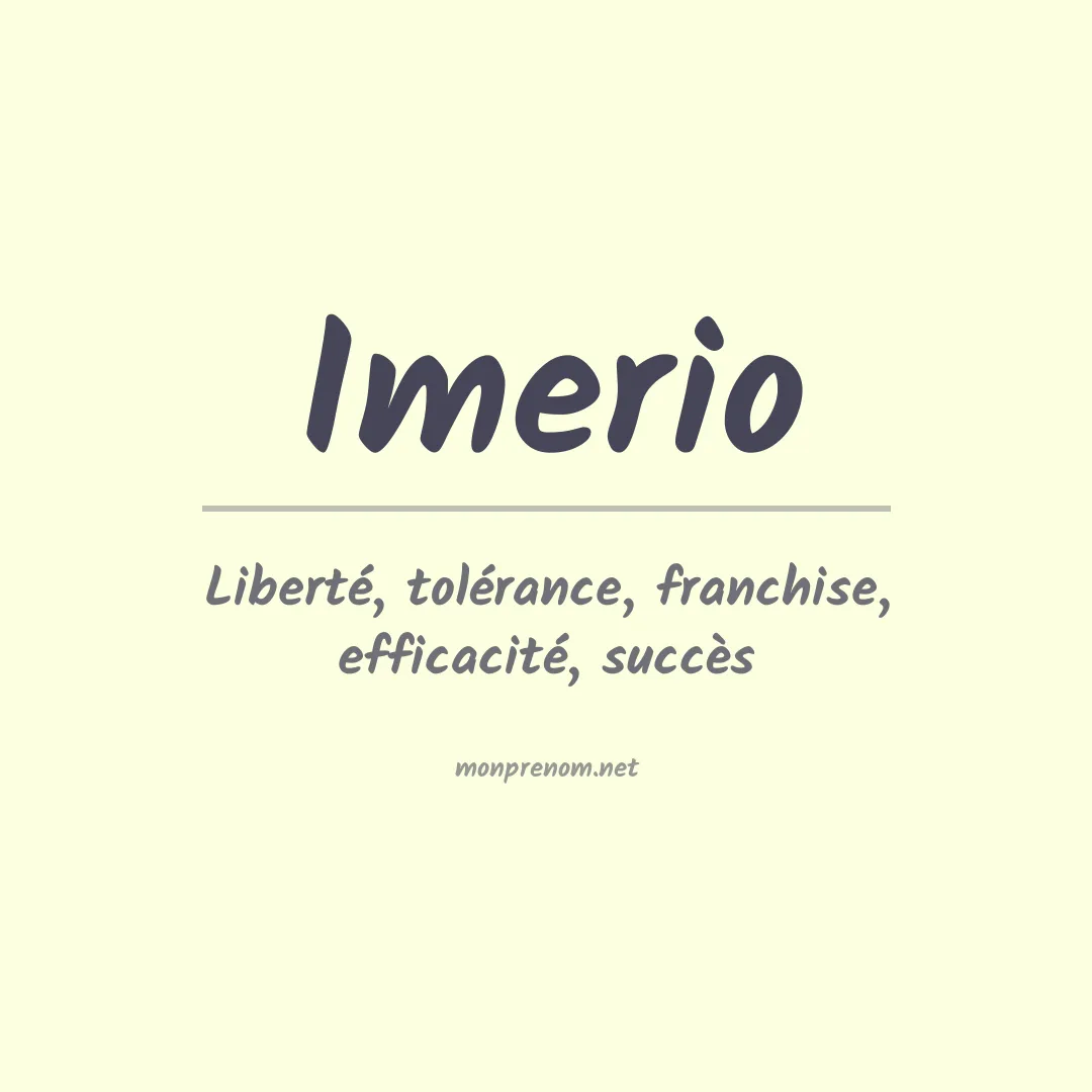 Prénom Imerio