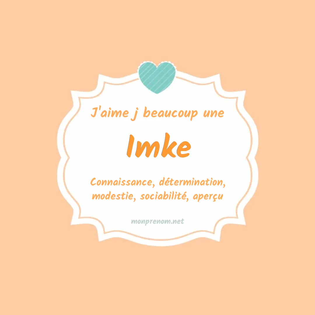 J'aime beaucoup Imke