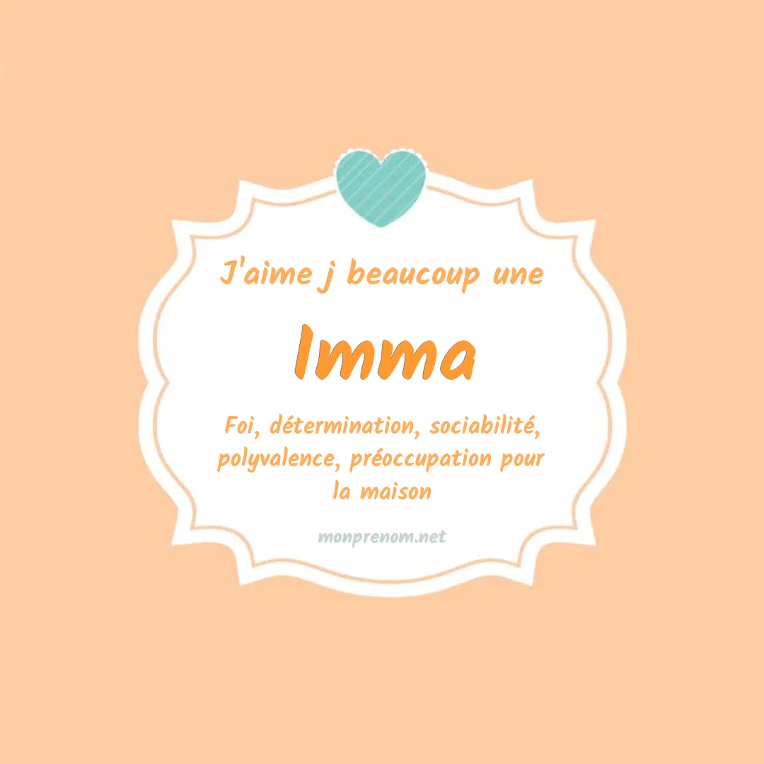 J'aime beaucoup Imma