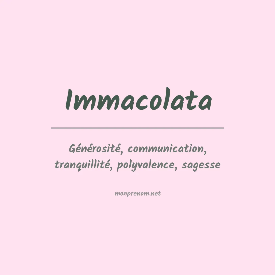 Prénom Immacolata