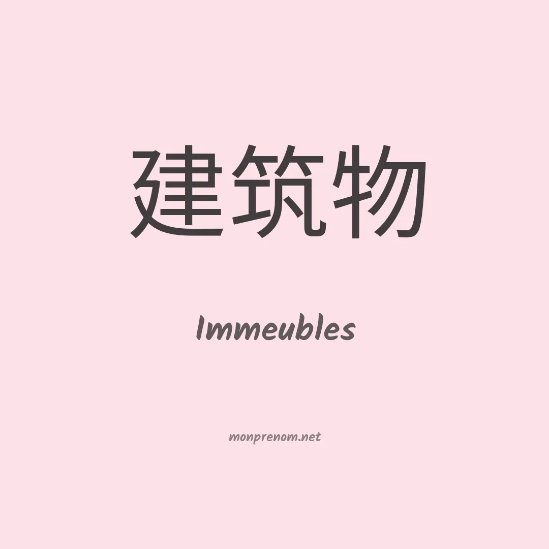 Immeubles en chinois