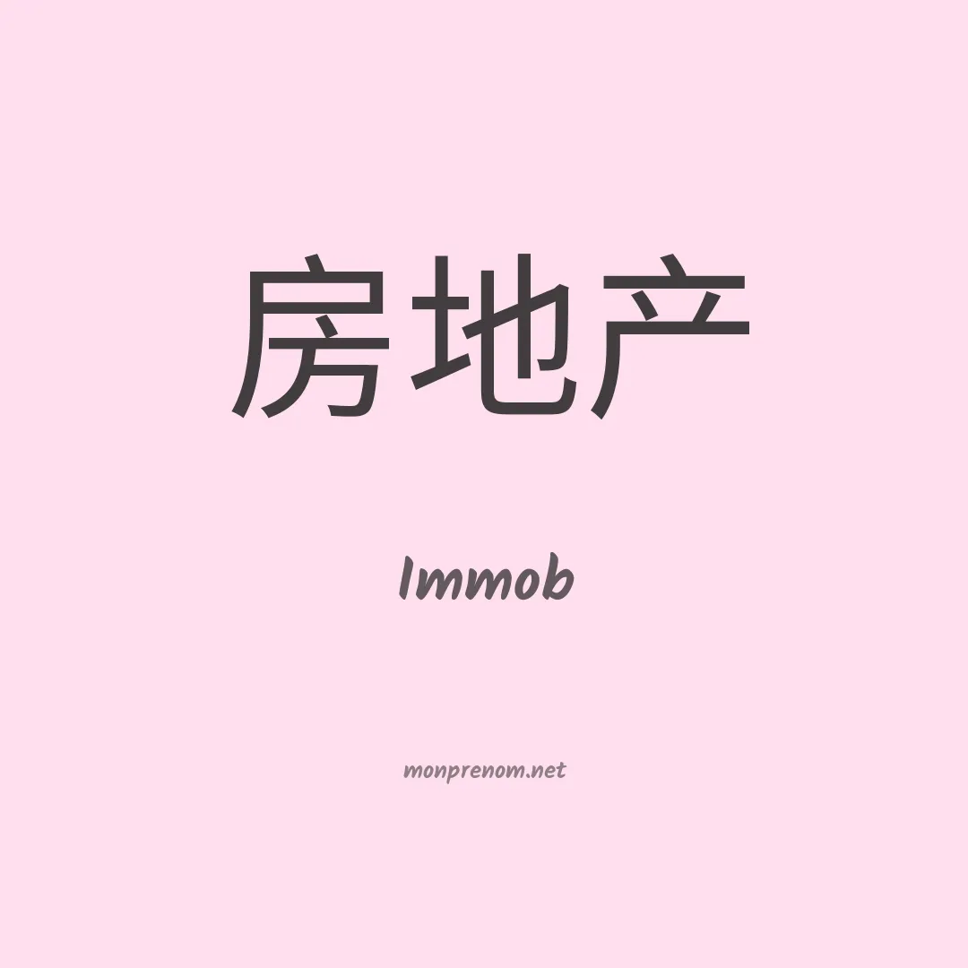 Immob en chinois