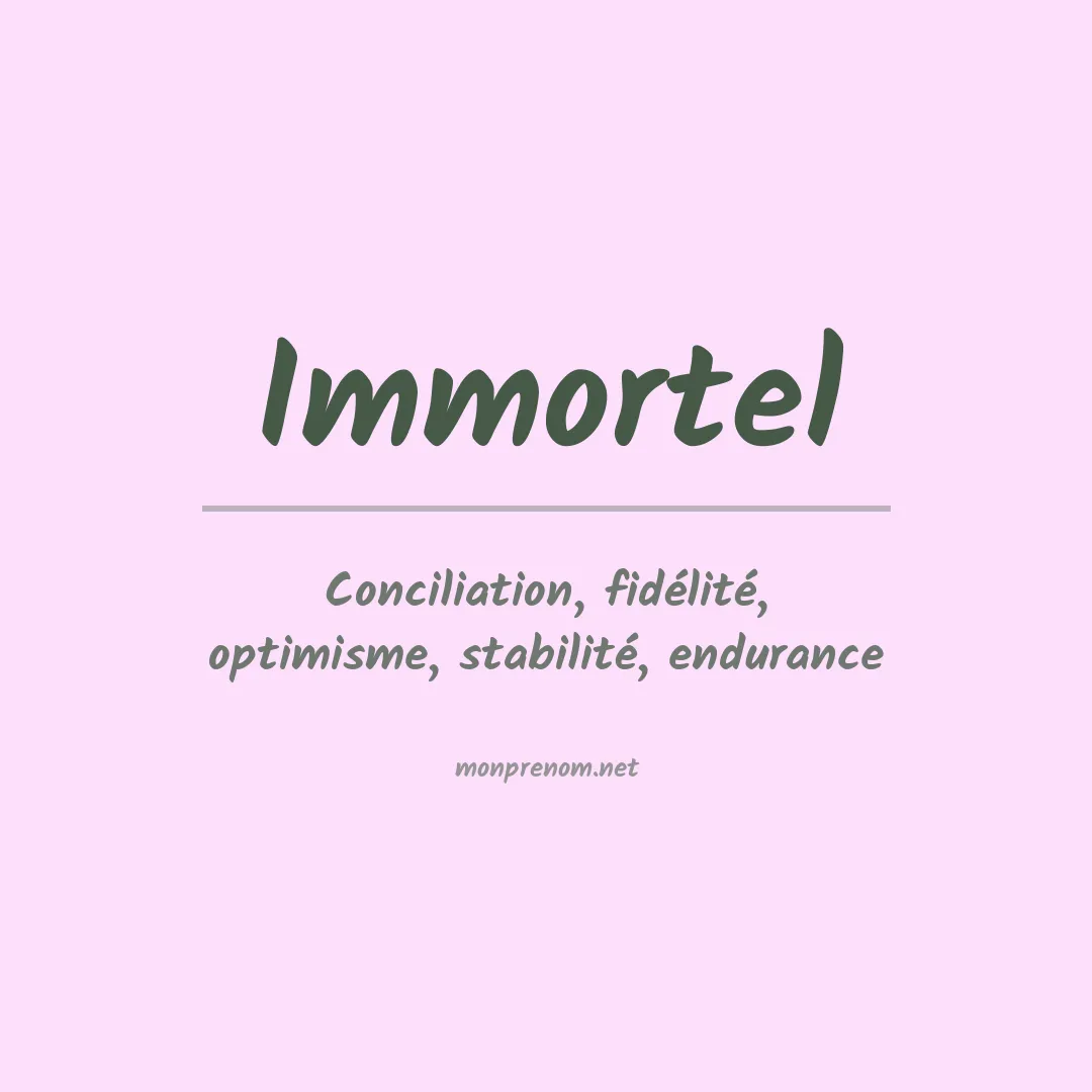 Prénom Immortel