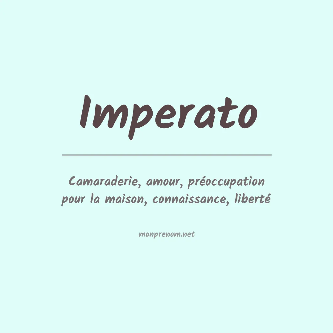 Prénom Imperato