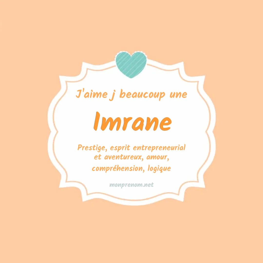 J'aime beaucoup Imrane