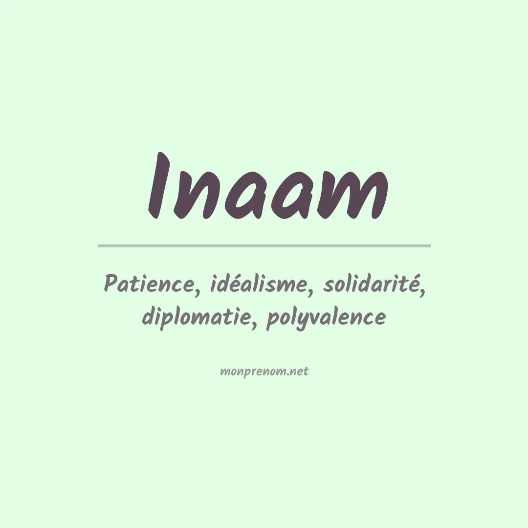 Signification du prénom Inaam