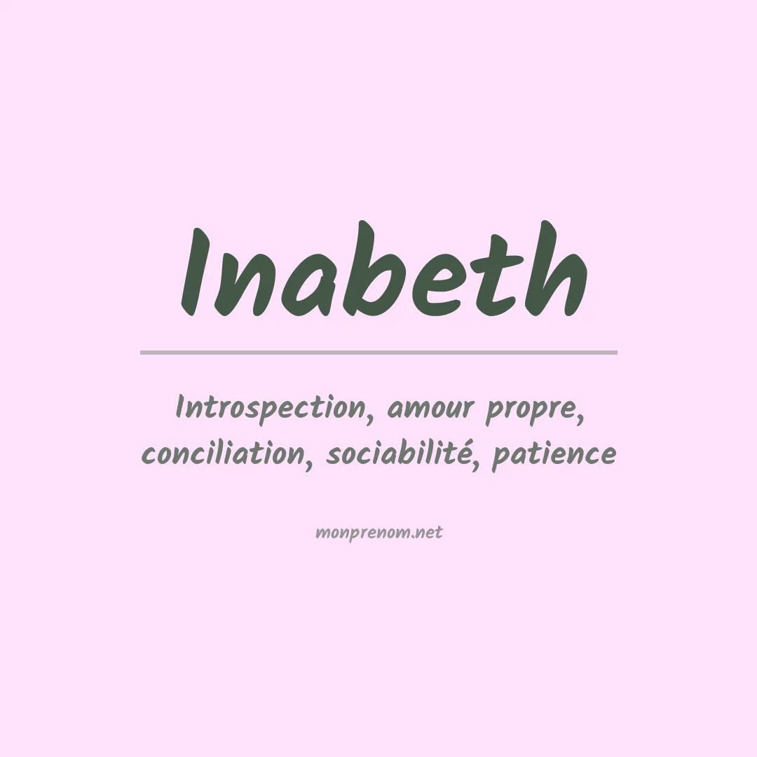 Signification du prénom Inabeth
