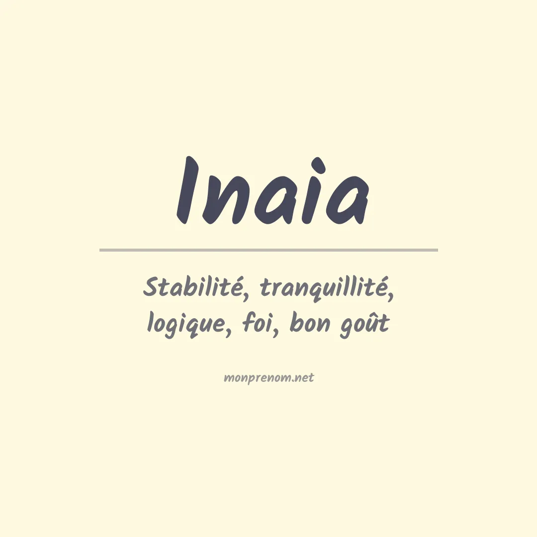 Prénom Inaia