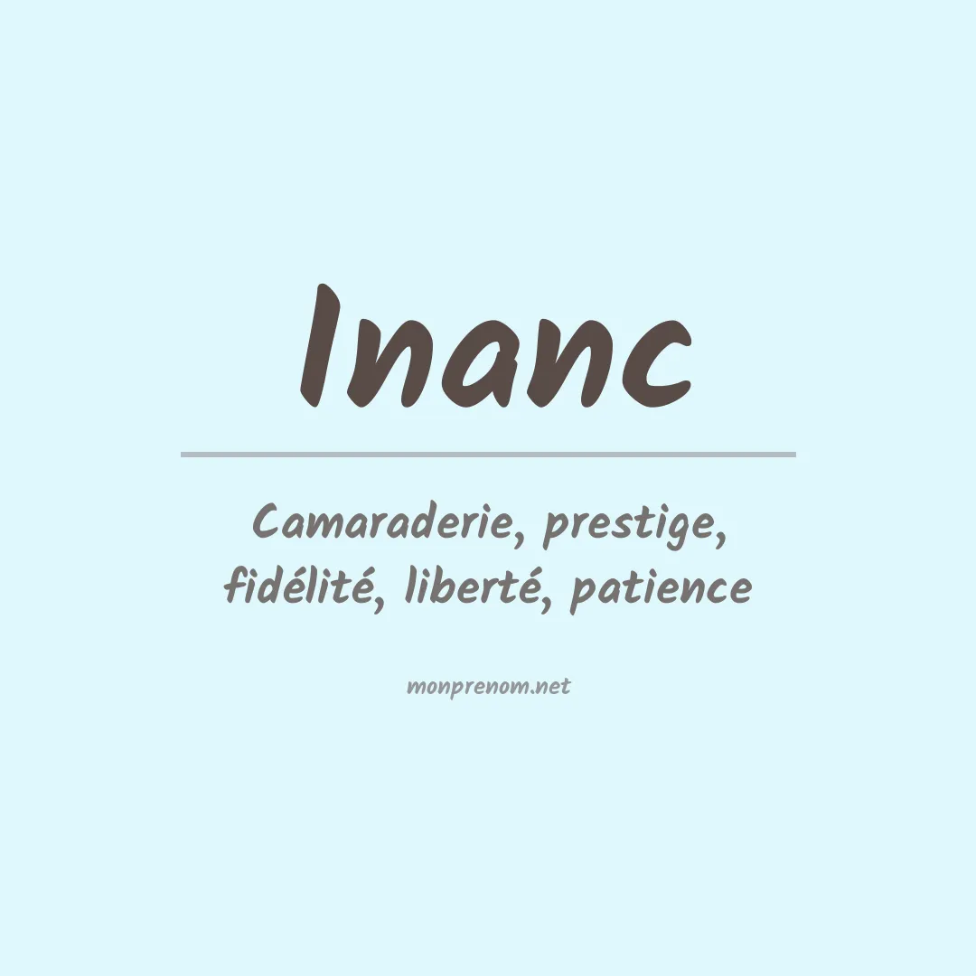 Signification du prénom Inanc