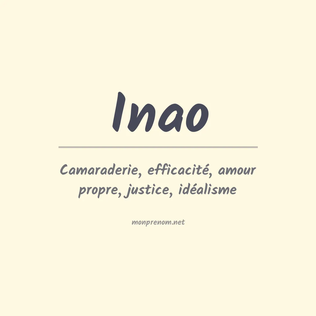 Signification du prénom Inao
