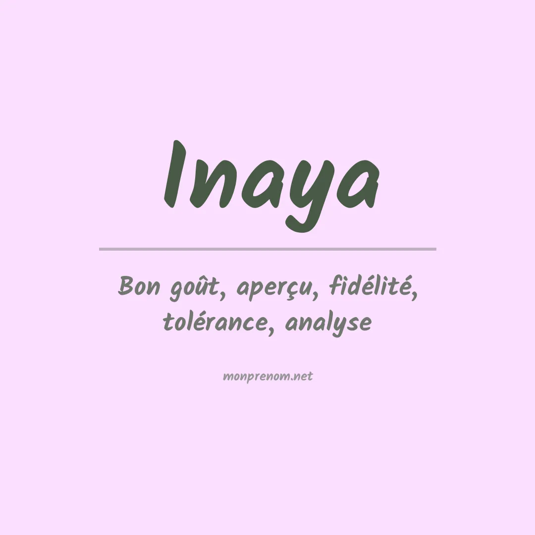 Prénom Inaya