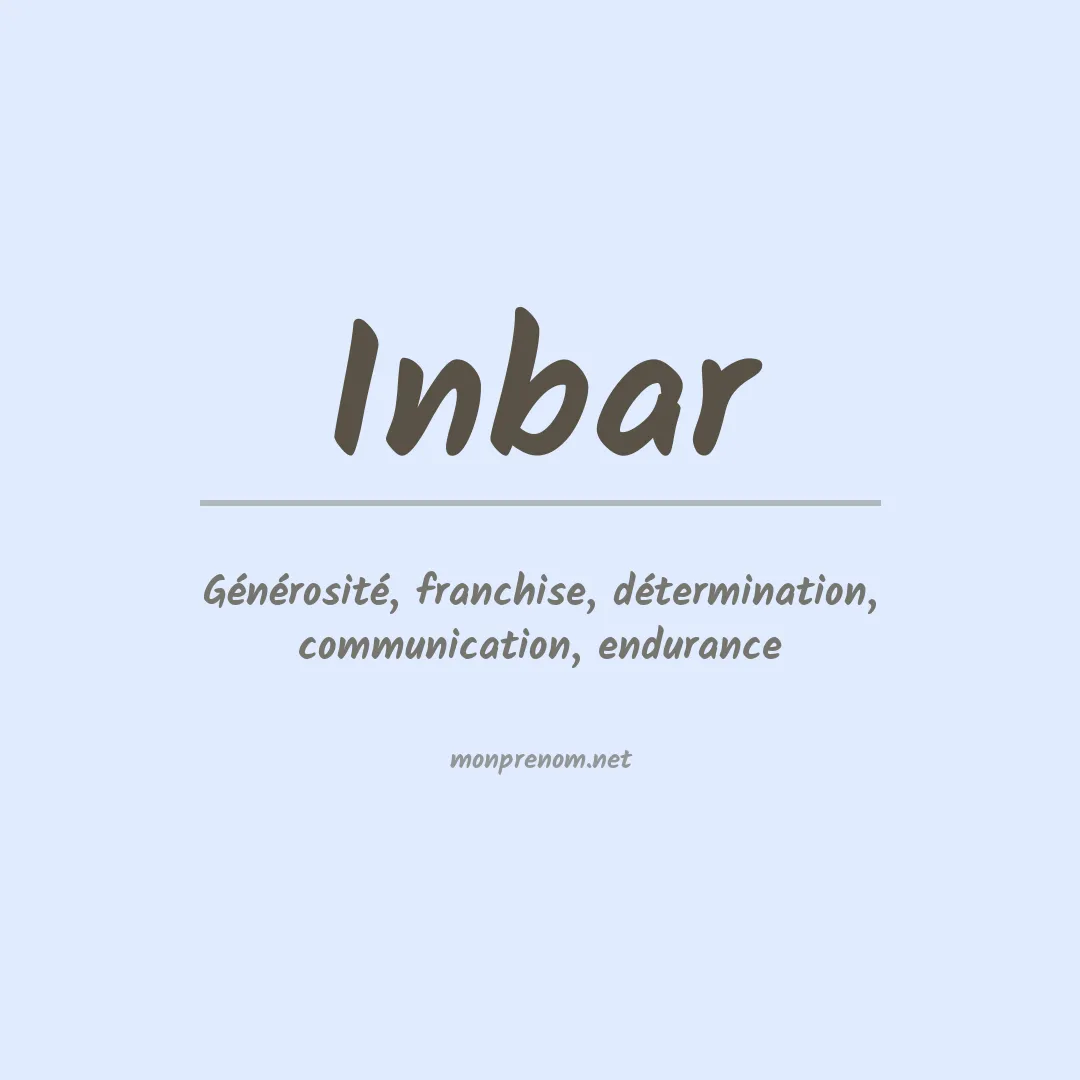Signification du prénom Inbar