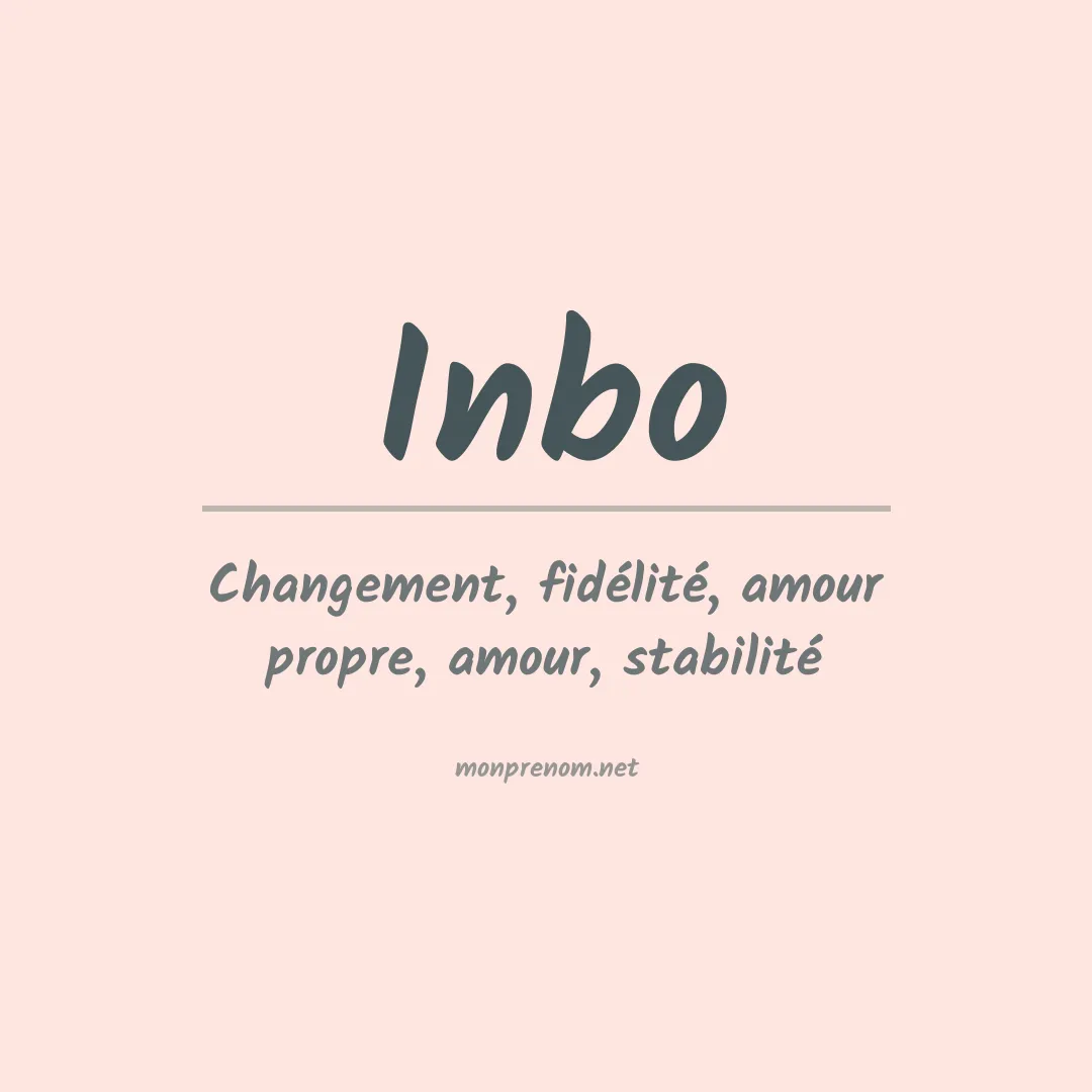 Signification du prénom Inbo