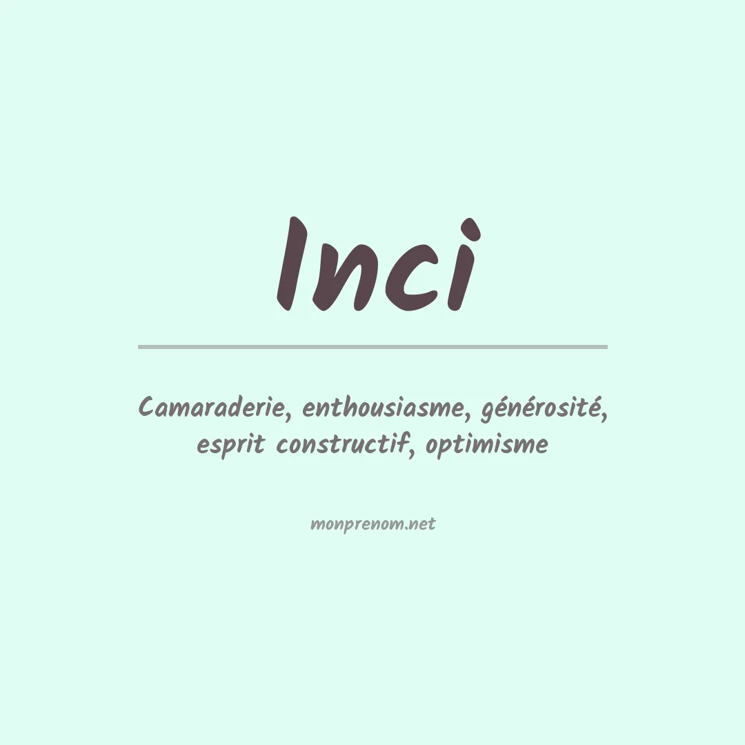 Prénom Inci
