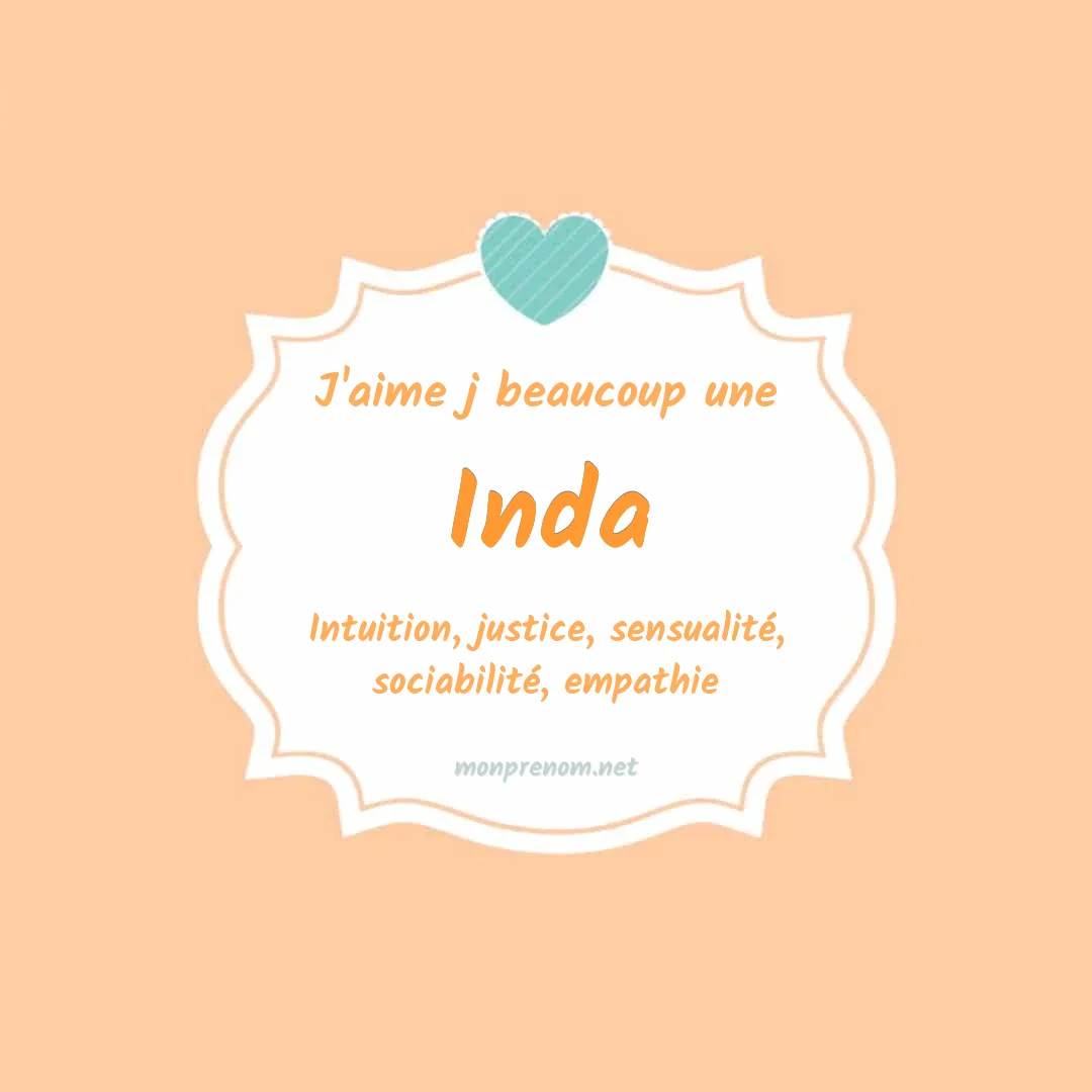 J'aime beaucoup Inda