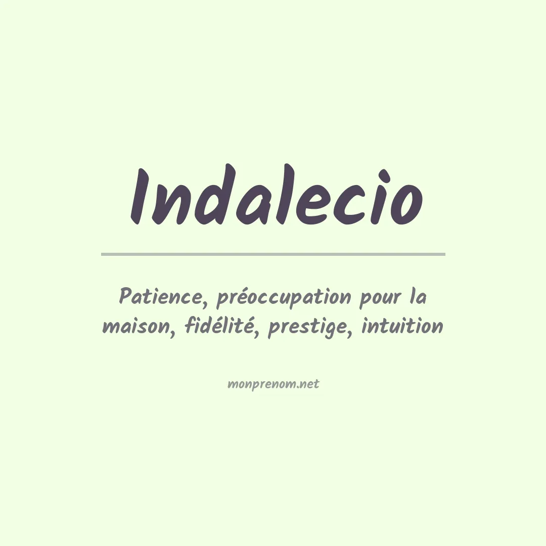 Prénom Indalecio