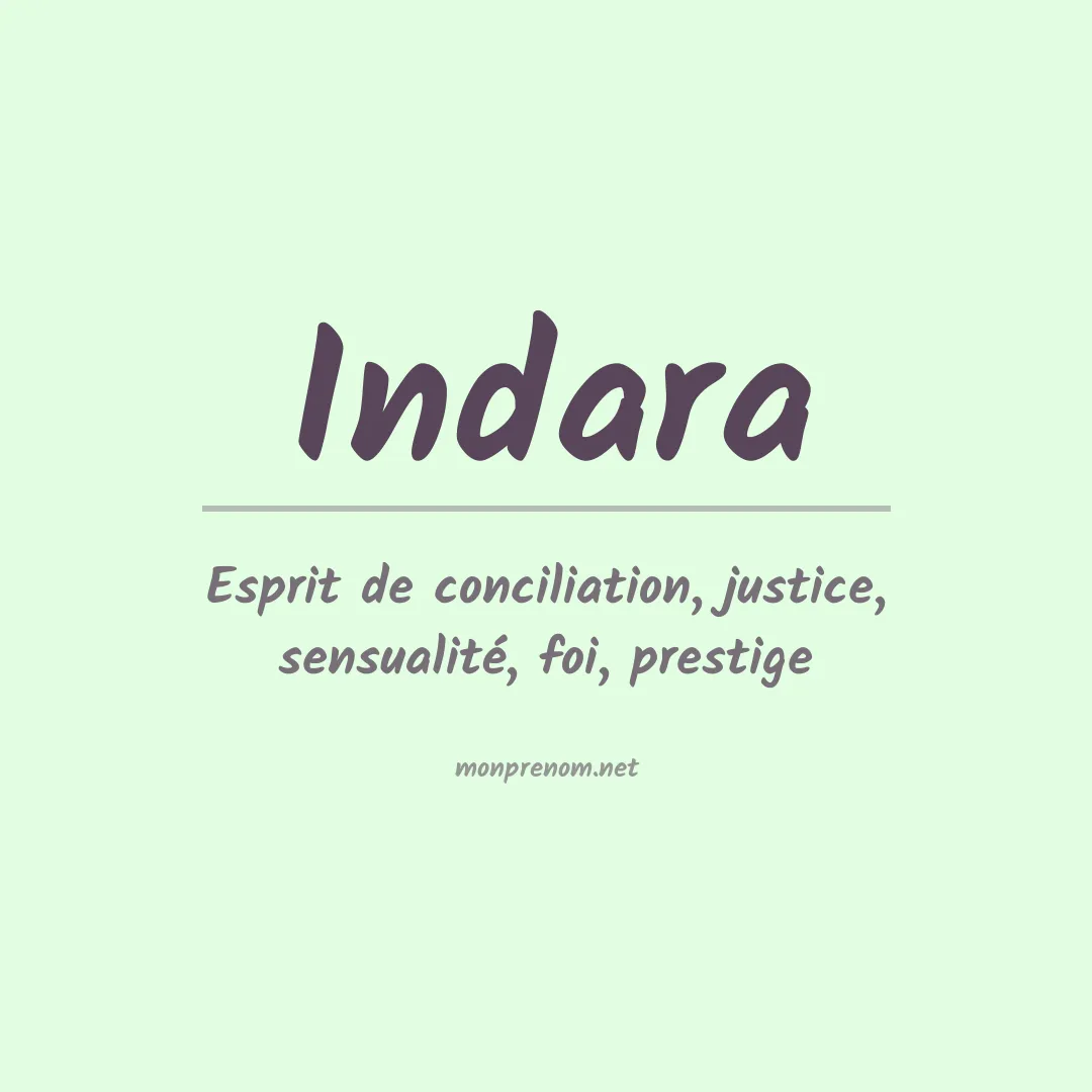 Prénom Indara