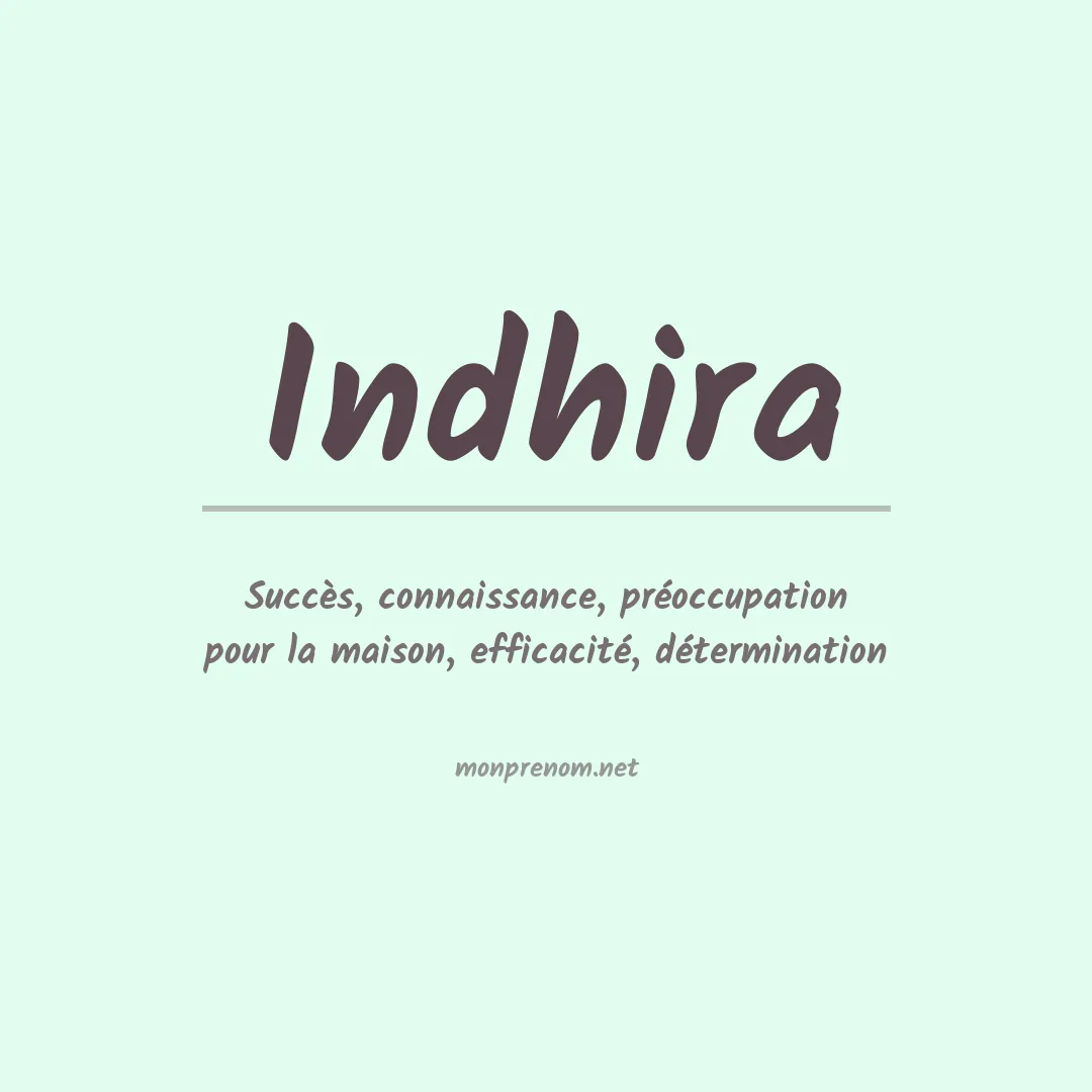 Prénom Indhira