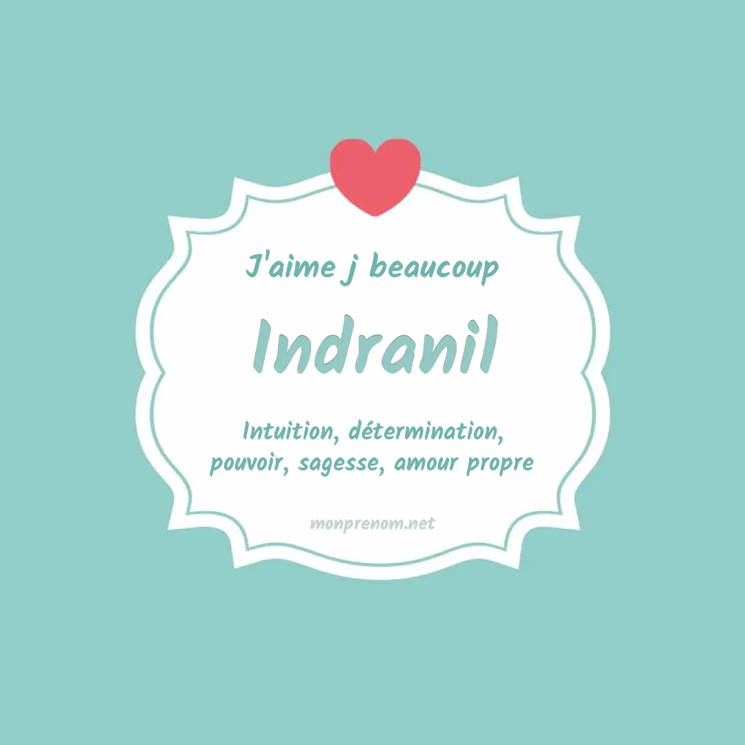 J'aime beaucoup Indranil