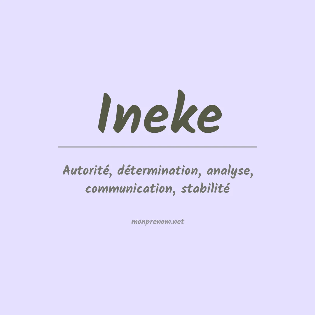 Signification du prénom Ineke