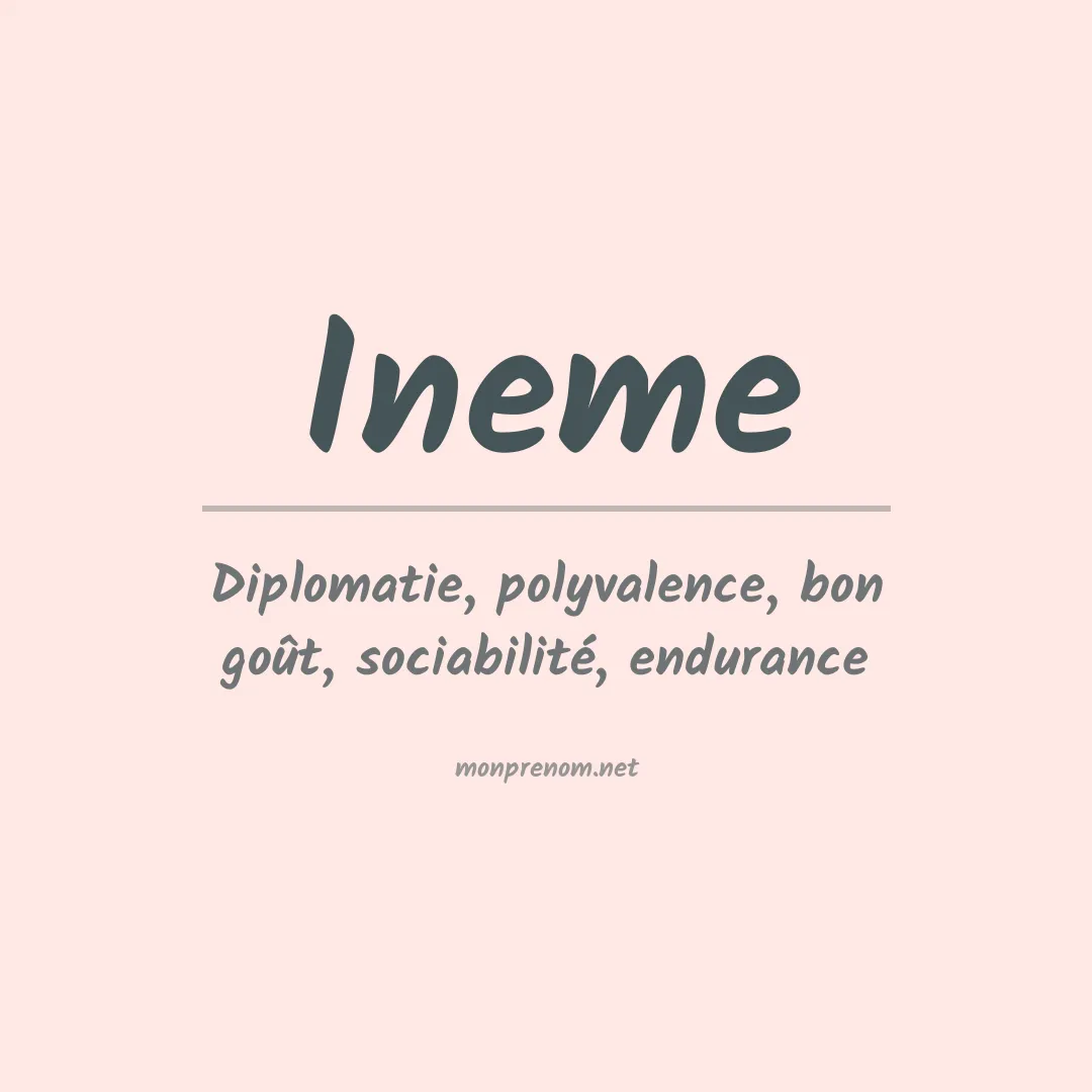 Signification du prénom Ineme